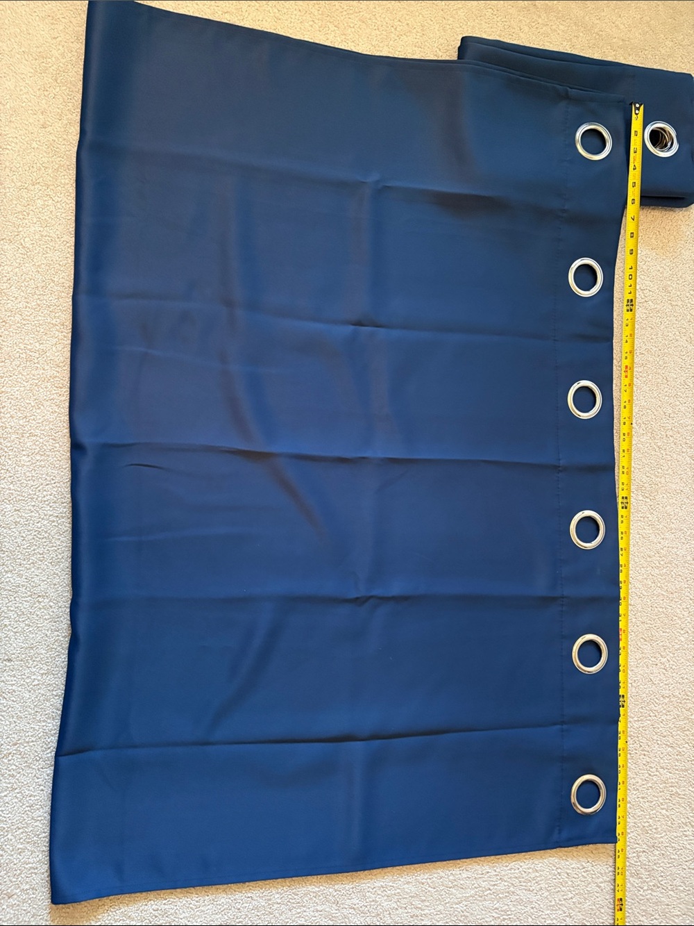 Navy Grommet Curtains-set of 2